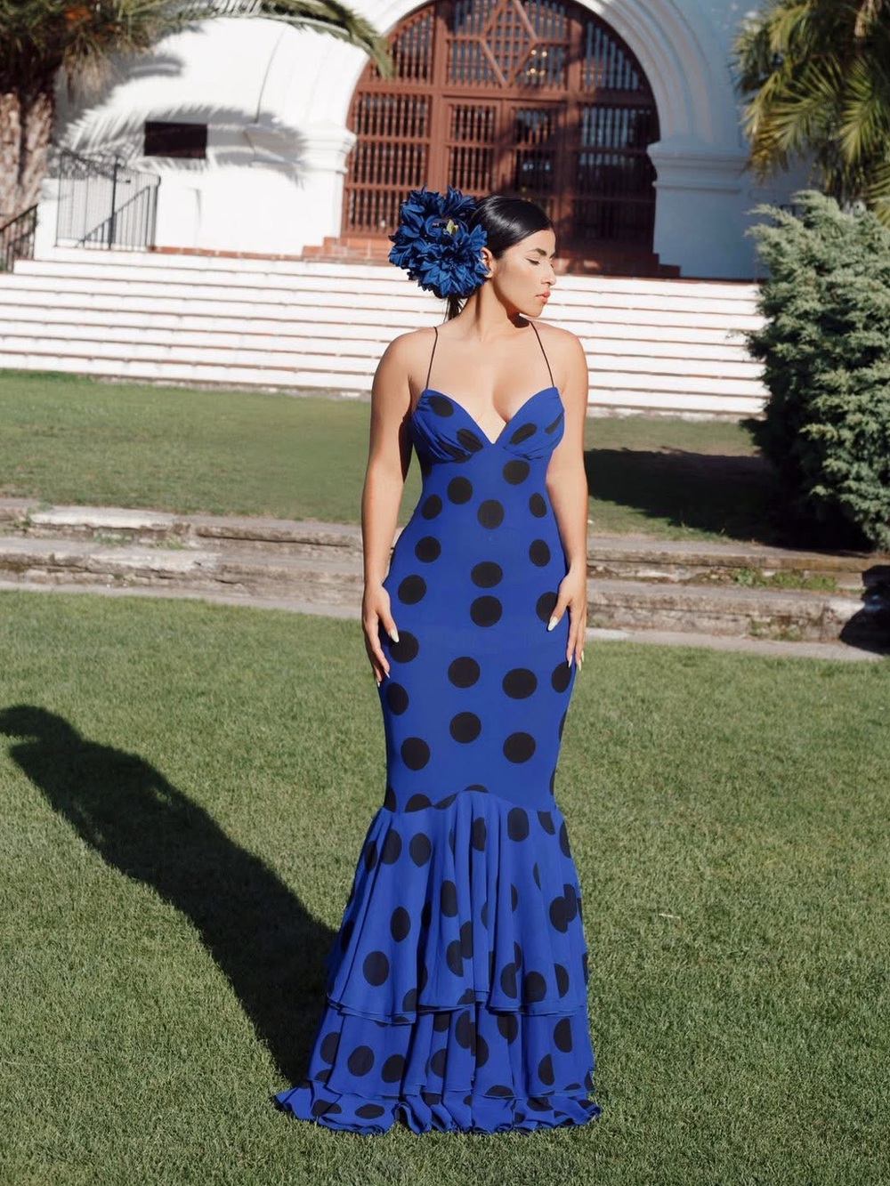 ZARA ~ Polka Dot Ruffle Long Dress - Picture 15 of 17